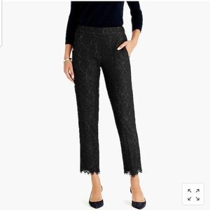 J. Crew Lace Black Lace Easy Pant